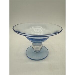 Tiffen Copen Blue Footed Compote